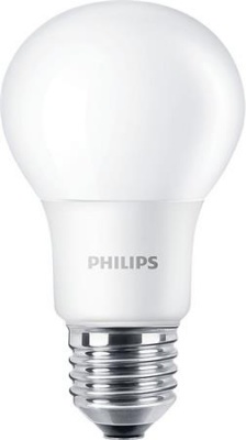 LED izzó, E27, gömb, A60, 5.5W, 470lm, 2700K, PHILIPS "CorePro"