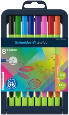 Tűfilc készlet, 0,4 mm, SCHNEIDER "Line-Up", 8 különböző szín