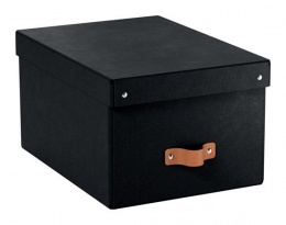 Tárolódoboz, M méret, LEITZ "Puro", fekete