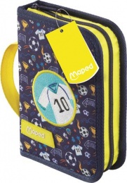 Tolltartó, töltött, klapnis, cipzáras, MAPED, foci